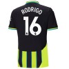 Maillot de Supporter Manchester City Rodrigo 16 Extérieur 2024-25 Pour Homme